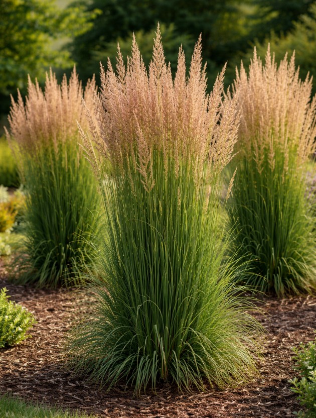 Feather Reed Grass in a landscape setting