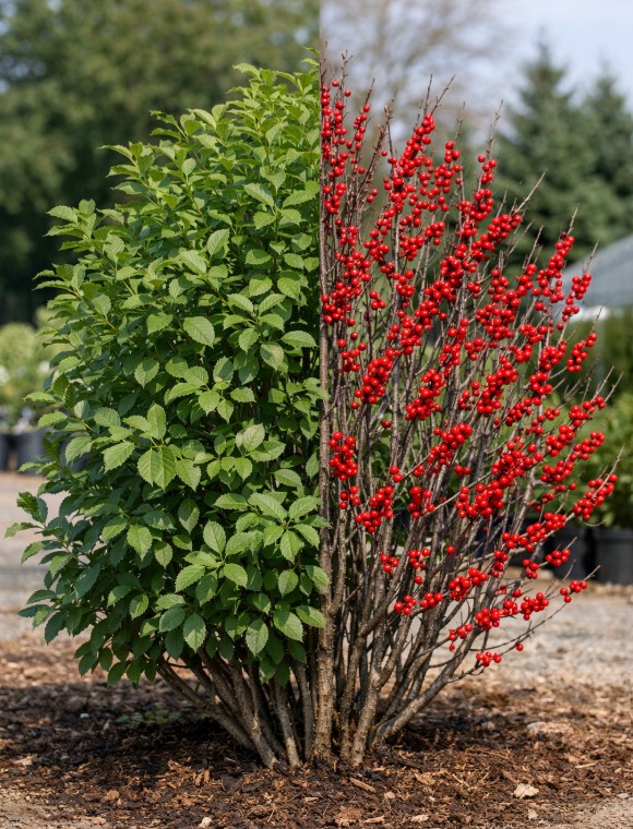 Winterberry in a landscape setting